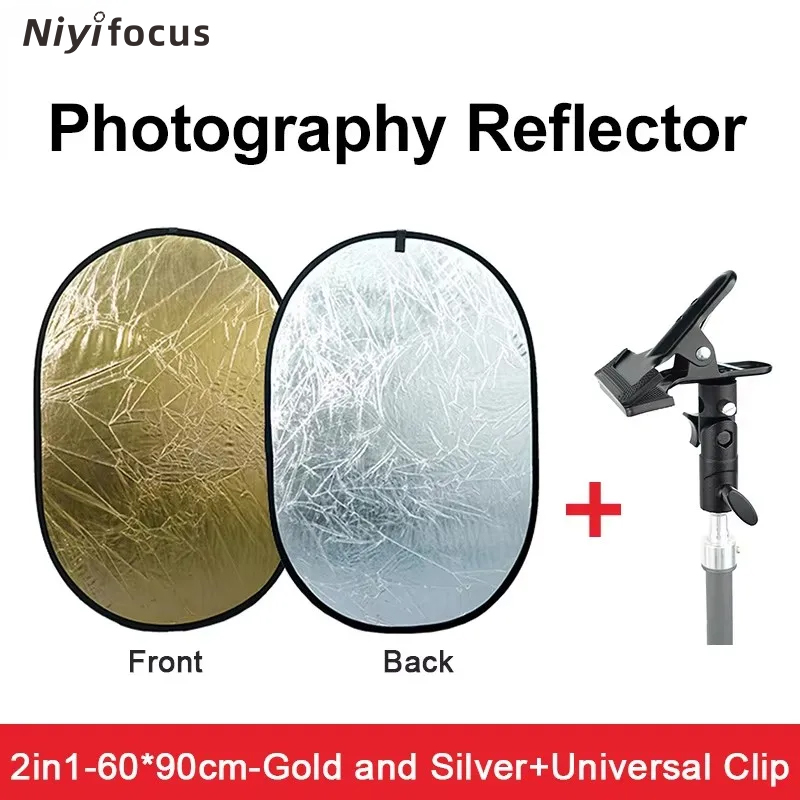 Photography Lighting Handheld - Riflettore Portatile Rotondo 2in1 30cm 60cm