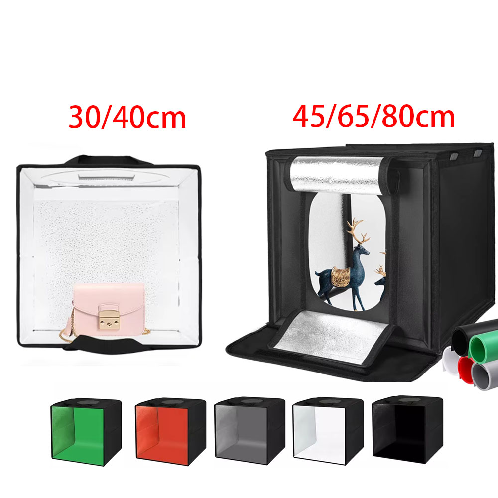 Photography Lighting Kit Portable - 30/40/45 65 80cm Fotografia Tenda Photo