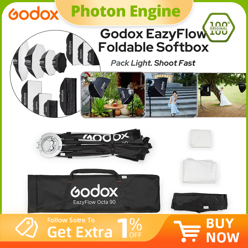 Photography Lighting Handheld - Godox Serie EazyFlow Softbox Pieghevole con