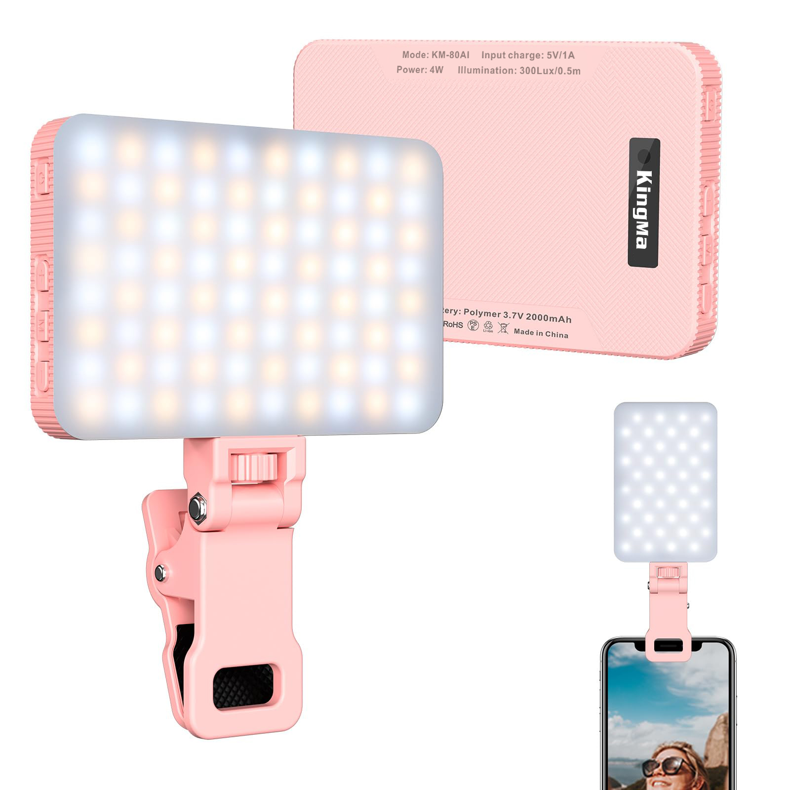 King Ma Pink ricaricabile Self - Photography Lighting Handheld recensione e prezzo