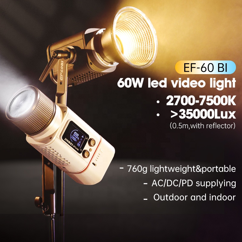 JINBEI EF-60BI 60W Kit di illu - Photography Lighting Kit Portable recensione e prezzo